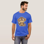 Apen cartoon dier retro t-shirt (Voorkant volledig)