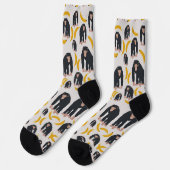 Apen Chimpansee & Banaan Patroon Sokken (Links)