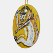 Apen Circus Kunst Keramisch Ornament (Links)