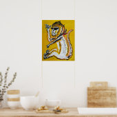 Apen Circus Kunst Poster (Keuken)