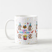 Apen Cupcake Gefeliciteerd Verjaardagsmok Koffiemok (Links)