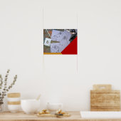 Apen denken na over de resoluties P Poster (Keuken)