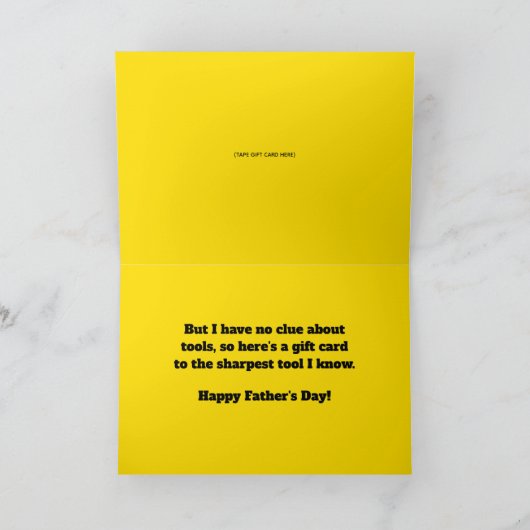 apen die Ape over Tools Vaderdag GiftCard gaan Kaart (Binnen)