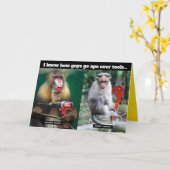 apen die Ape over Tools Vaderdag GiftCard gaan Kaart (Gele Bloem)
