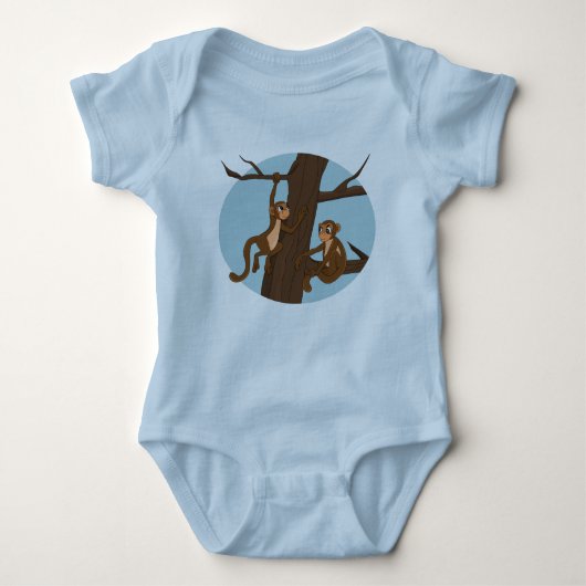 apen die de baby van de boom cartoon kostuum klimm romper (Voorkant)
