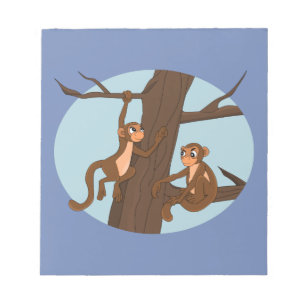 apen die de boom beklimmen notitieblok