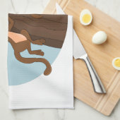 apen die de cartoon van de boom beklimmen theedoek (Quarter Fold)