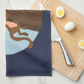 apen die de keukenhanddoek van de boom beklimmen (Quarter Fold)