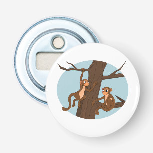 apen die de opening van de boomfles beklimmen button flesopener