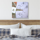 apen die denken aan de resoluties van het nieuwjaa canvas afdruk (Insitu (Slaapkamer))