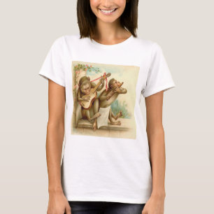 , apen die muziekinstrumenten afspelen t-shirt