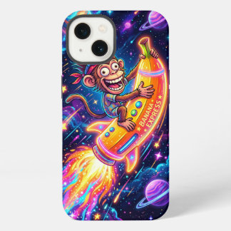 Apen die op een banaansraket rijden telefoonhoesje iPhone 13 hoesje