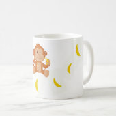 Apen en bananen koffiemok (Voorkant rechts)