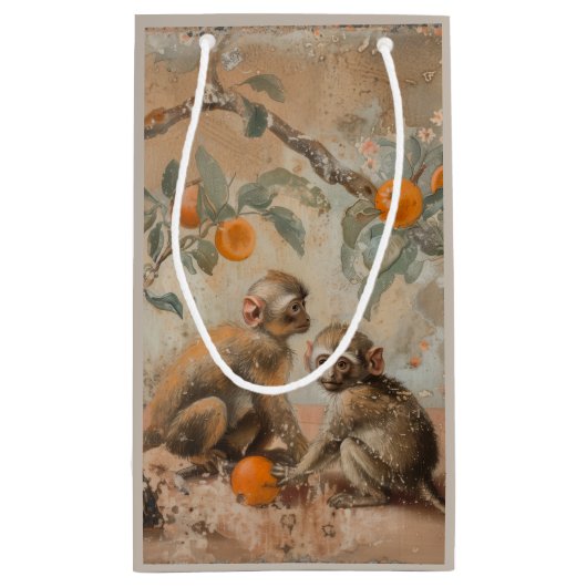 Apen - Geschenkzak Klein Cadeauzakje (Achterkant)