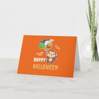 Apen Halloween-ballonnen voor kinderen Mooie apen Feestdagen Kaart