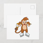 Apen IJshockey IJshockeystick Briefkaart (Voorkant / Achterkant)