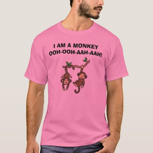 apen, IK BEN EEN GELD OOH-OOH-AAH-AAH! T-shirt (Voorkant)