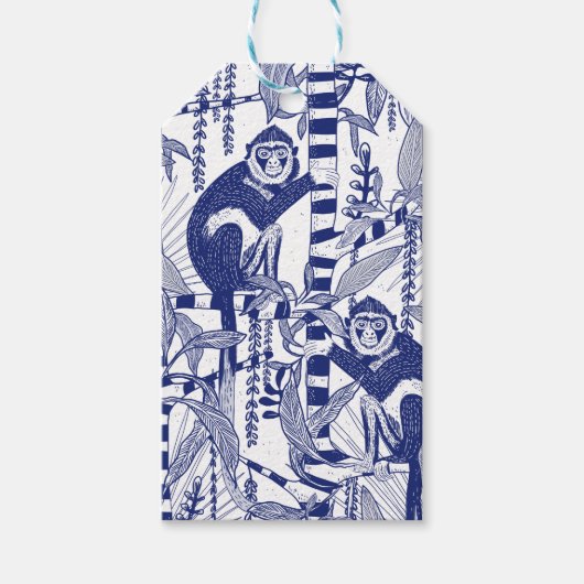 Apen in de Jungle Cadeaulabel (Voorkant)