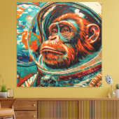 APEN IN DE RUIMTE CANVAS AFDRUK (Insitu (Woonkamer))