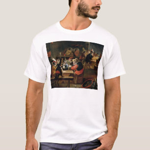 apen in een Tavern, details van de kaartgame T-shirt