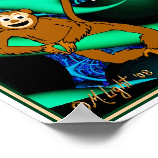 apen in mijn fractal poster (Hoek)