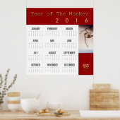 Apen Jaar Kalender Groot Poster 2016 Japans (Keuken)