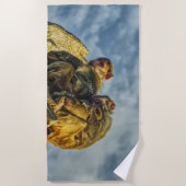 Apen knuffelen strandlaken (Voorkant)