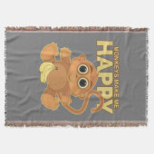 apen maken me gelukkig deken (Voorkant)