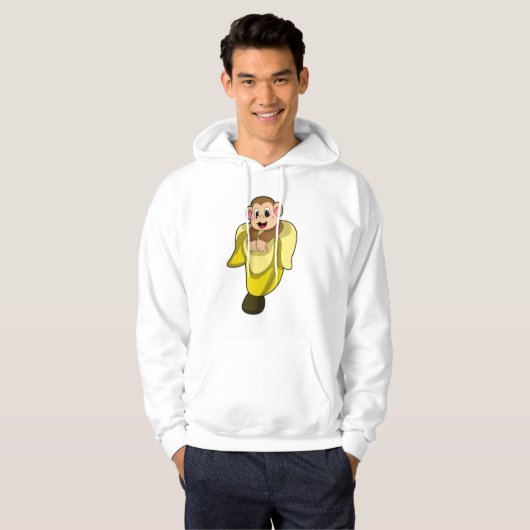Apen met bananenschil hoodie (Voorkant volledig)