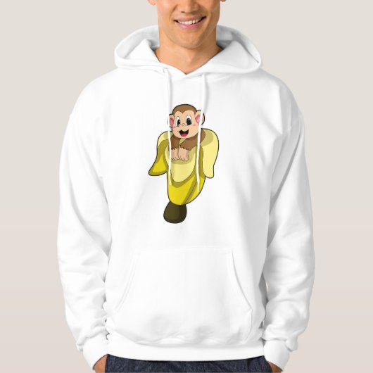 Apen met bananenschil hoodie (Voorkant)
