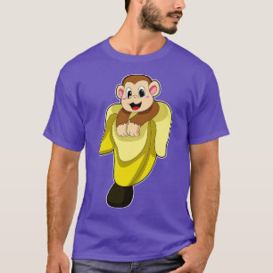 Apen met bananenschil t-shirt