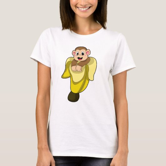 Apen met bananenschil t-shirt (Voorkant)