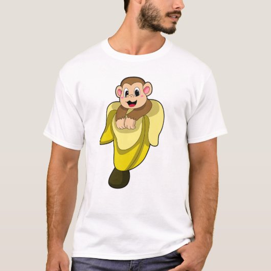 Apen met bananenschil t-shirt (Voorkant)