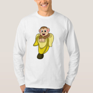 Apen met bananenschil t-shirt