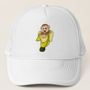 Apen met bananenschil trucker pet
