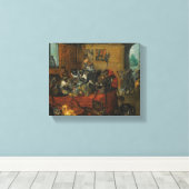 Apen met canvas afdruk (Insitu (Houten vloer))