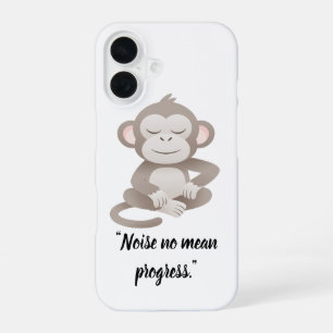 Apen met kalme zelfverzekerdheid – Minimale telefo iPhone 16 Hoesje