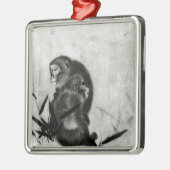 apen metalen ornament (Links)