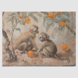 Apen - Olieverfstijl tissuepapier