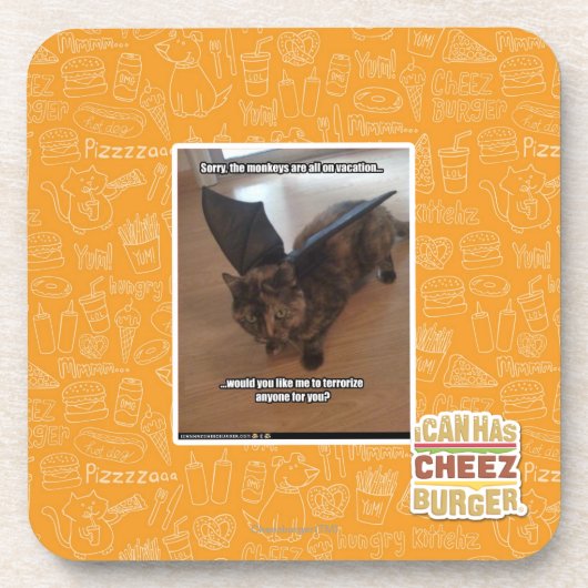 Apen op vakantie bier onderzetter (Voorkant)