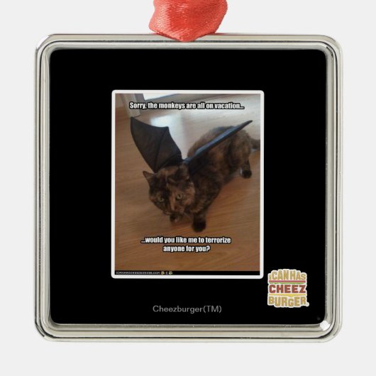 Apen op vakantie metalen ornament (Voorkant)