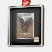 Apen op vakantie metalen ornament (Links)