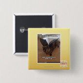 Apen op vakantie vierkante button 5,1 cm (Voorkant /achterkant)