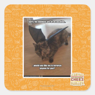 Apen op vakantie vierkante sticker