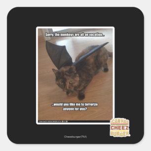 Apen op vakantie vierkante sticker