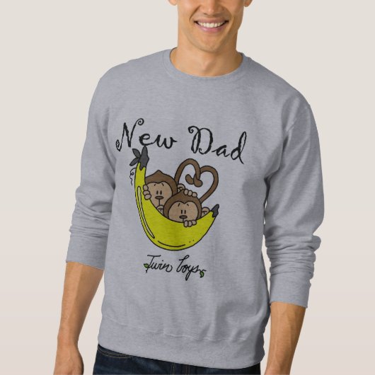 apen Papa van Twin Boys Tshirts en cadeautjes (Voorkant)