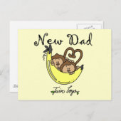 apen Papa van Twin Boys Tshirts en cadeautjes Briefkaart (Voorkant / Achterkant)