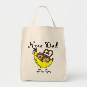 apen Papa van Twin Boys Tshirts en cadeautjes Tote Bag