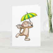 Apen Regen Paraplu Kaart (Voorkant)