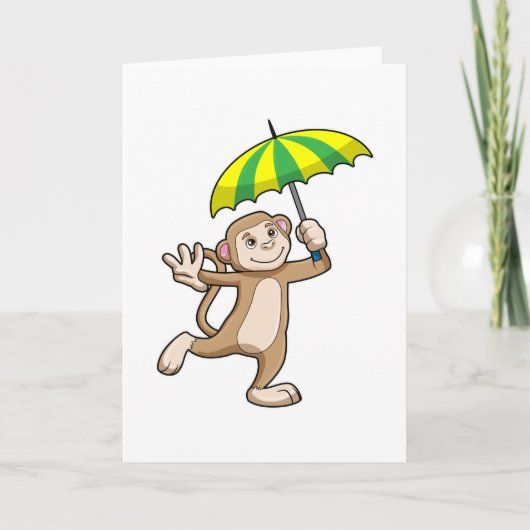 Apen Regen Scherm Kaart (Voorkant)